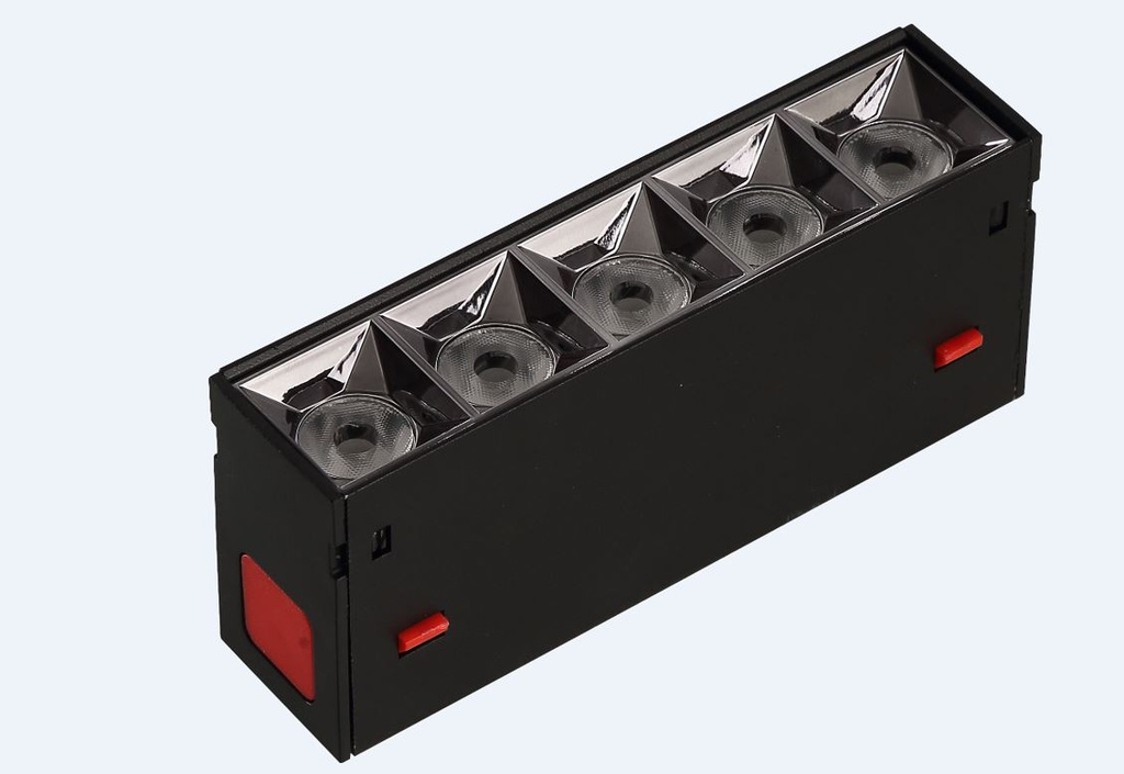Lámpara Lineal Magnética LED p/Riel de 20mm de ancho con Rejilla, 8W, 5 ...