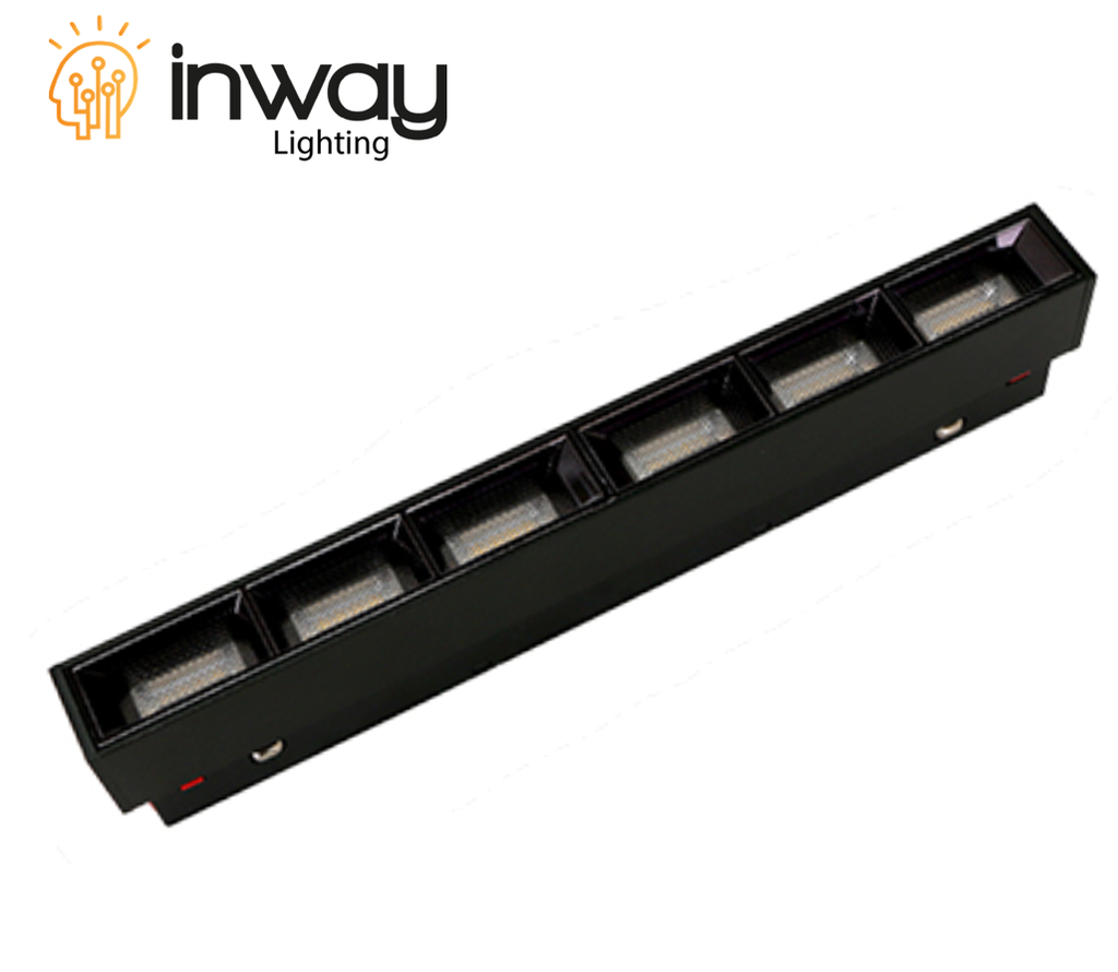 Lámpara Lineal Magnética LED p/Riel de 20mm de ancho con Rejillas ...