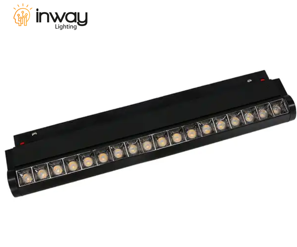 Lámpara Magnética LED p/Riel de 20mm de ancho con Rejilla / Ajustable ...
